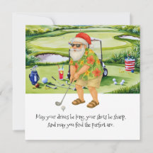 Golf Weihnachten im Juli mit dem Weihnachtsmann be