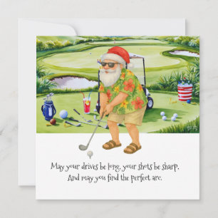 Golf Weihnachten im Juli mit dem Weihnachtsmann be