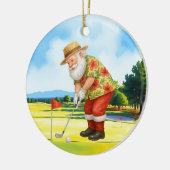 Golf Weihnachten im Juli mit dem Weihnachtsmann Go Keramik Ornament (Links)
