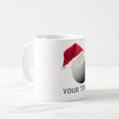 Golf Weihnachten Kaffeetasse (Vorderseite Links)