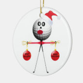 Golf Weihnachten Keramikornament (Links)