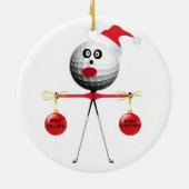 Golf Weihnachten Keramikornament (Hinten)