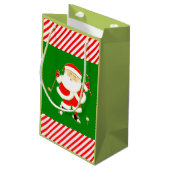 Golf Weihnachten Kleine Geschenktüte (Rückseite Schrägansicht)