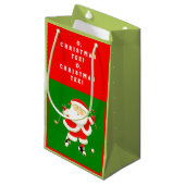Golf Weihnachten Kleine Geschenktüte (Vorderseite Schrägansicht)
