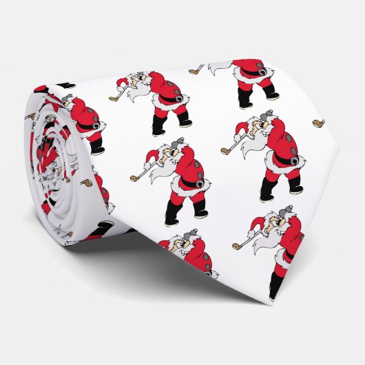 Golf Weihnachten Krawatte (Gerollt)