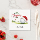 Golf Weihnachten Lass uns Par machen Serviette (Beispiel)