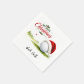 Golf Weihnachten Lass uns Par machen Serviette (Ecke)