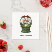 Golf Weihnachten Lass uns Par machen Serviette (Beispiel)