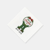 Golf Weihnachten Lass uns Par machen Serviette (Ecke)