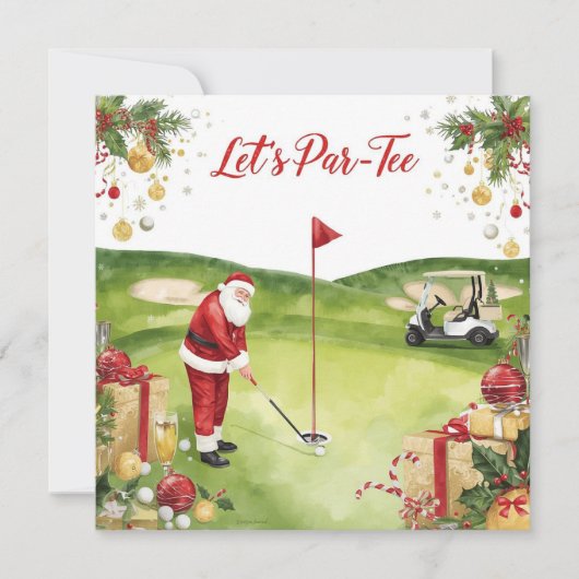Golf Weihnachten Lasst uns mit dem Weihnachtsmann (Vorderseite)