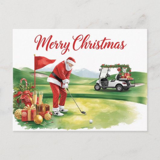Golf Weihnachten Lasst uns mit dem Weihnachtsmann (Vorderseite)