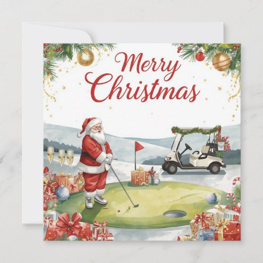 Golf Weihnachten  Lasst uns mit dem Weihnachtsmann (Vorderseite)