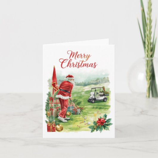 Golf Weihnachten  Lasst uns mit dem Weihnachtsmann (Vorderseite)