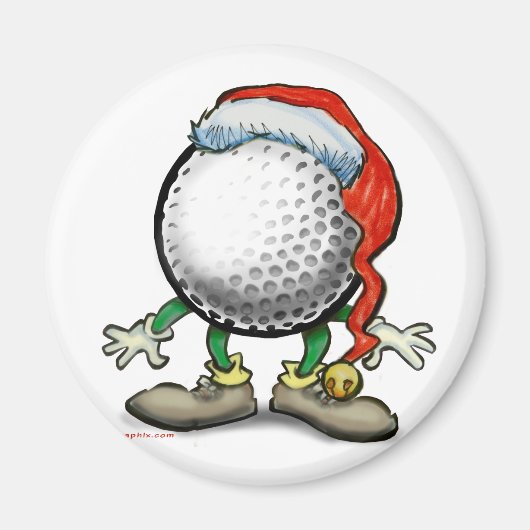 Golf Weihnachten Magnet (Vorne)