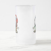 Golf-Weihnachten Mattglas Bierglas (Mittel)