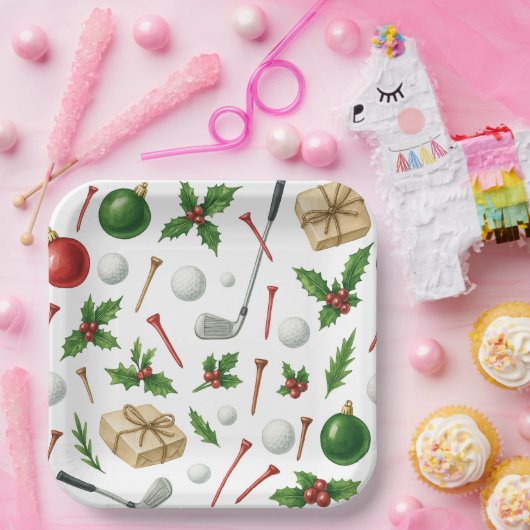 Golf Weihnachten mit Ballgeschenken für Golfer the Pappteller (Party)