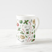 Golf Weihnachten mit Ballgeschenken für Golfer the Porzellantasse (Vorderseite Rechts)