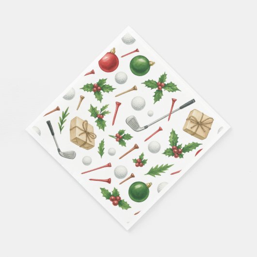 Golf Weihnachten mit Ballgeschenken für Golfer the Serviette (Ecke)