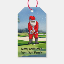 Golf Weihnachten mit dem Weihnachtsklub Geschenkanhänger
