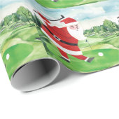 Golf Weihnachten mit dem Weihnachtsklub Geschenkpapier (Rolleneckpunkt)