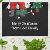 Golf Weihnachten mit dem Weihnachtsklub Geschirrtuch (Gefaltet)