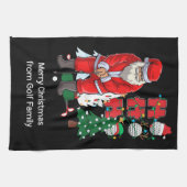 Golf Weihnachten mit dem Weihnachtsklub Geschirrtuch (Horizontal)