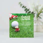 Golf Weihnachten mit dem Weihnachtsmann (Stehend Vorderseite)