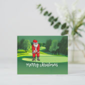 Golf Weihnachten mit dem Weihnachtsmann auf dem Go (Stehend Vorderseite)