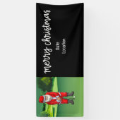Golf Weihnachten mit dem Weihnachtsmann auf dem Go Banner (Vertikal)