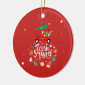 Golf Weihnachten mit dem Weihnachtsmann für den Co Keramik Ornament (Links)