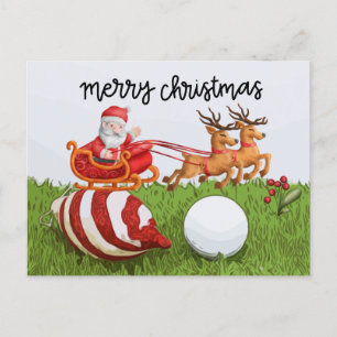 Golf  Weihnachten mit dem Weihnachtsmann für Golfe