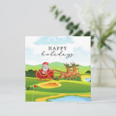 Golf Weihnachten mit dem Weihnachtsmann glückliche (Stehend Vorderseite)