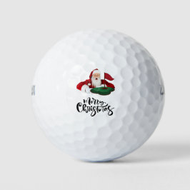 Golf Weihnachten mit dem Weihnachtsmann Golfball
