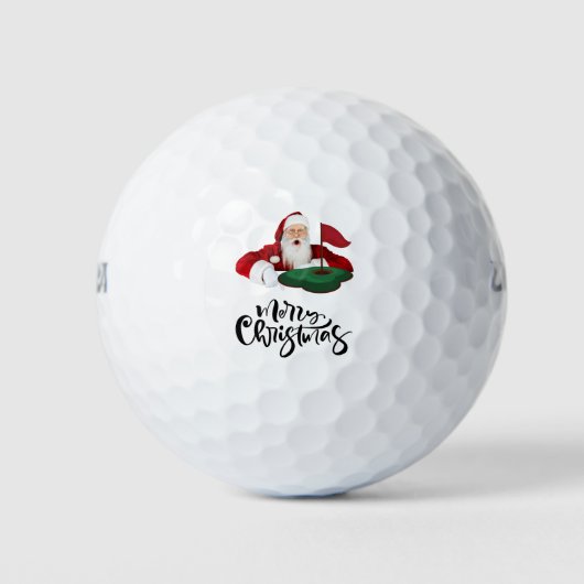 Golf Weihnachten mit dem Weihnachtsmann Golfball (Vorderseite)