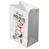 Golf Weihnachten mit dem Weihnachtsmann Mittlere Geschenktüte (Vorderseite Schrägansicht)