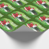 Golf Weihnachten mit dem Weihnachtsmann und Golfbä Geschenkpapier (Ecke)