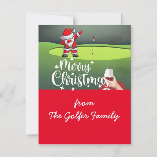 Golf Weihnachten mit dem Weihnachtsmann von der Fa (Vorderseite)