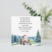 Golf Weihnachten mit dem Weihnachtsmann zum Segen  (Stehend Vorderseite)