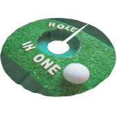 Golf Weihnachten mit einem Golfballloch in einem Polyester Weihnachtsbaumdecke (Schrägansicht)