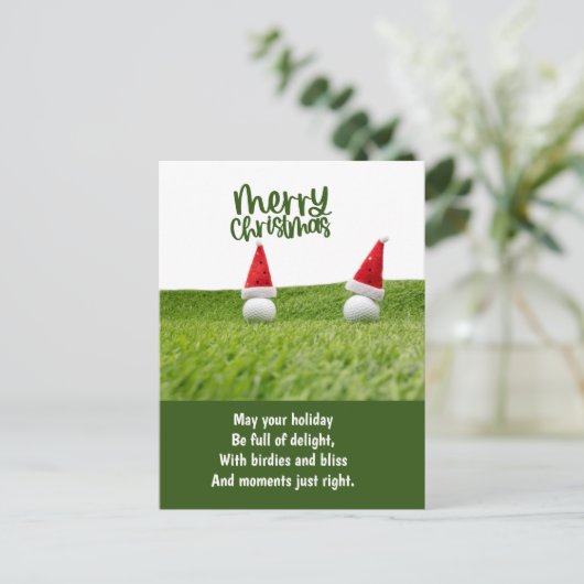 Golf Weihnachten mit Golf Ball (Stehend Vorderseite)