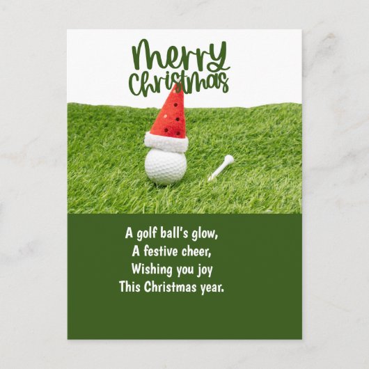 Golf Weihnachten mit Golf Ball (Vorderseite)