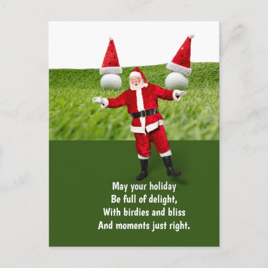 Golf Weihnachten mit Golf Ball (Vorderseite)