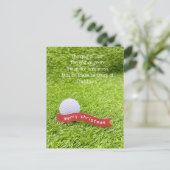 Golf Weihnachten mit Golfball auf grünem Gras (Stehend Vorderseite)