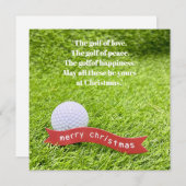 Golf Weihnachten mit Golfball auf grünem Gras (Vorne/Hinten)
