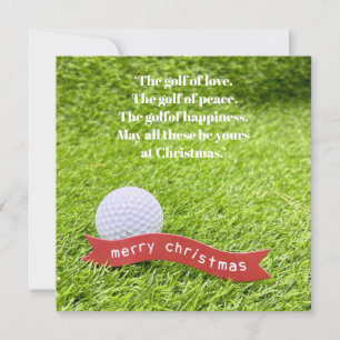 Golf Weihnachten mit Golfball auf grünem Gras