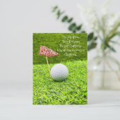 Golf Weihnachten mit Golfball auf grünem Gras (Stehend Vorderseite)