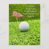 Golf Weihnachten mit Golfball auf grünem Gras (Vorderseite)