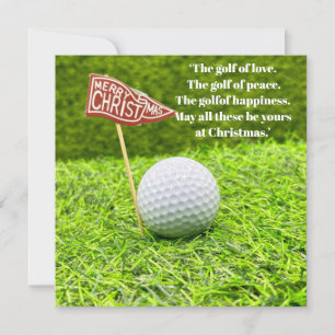 Golf Weihnachten mit Golfball auf grünem Gras