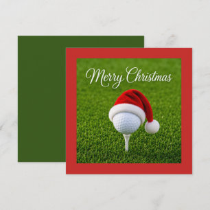 Golf-Weihnachten mit Golfball Feiertagskarte