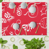 Golf Weihnachten mit Golfball für Golfer Geschirrtuch (Gefaltet)